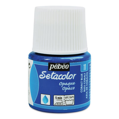 Pebeo Setacolor Fabric Paint - Cobalt Blue, Opaque, 45 ml bottle