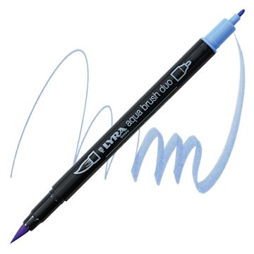 Open in modal - Lyra Aqua Brush Duo Marker - Smalt Blue 046 marker and swatch