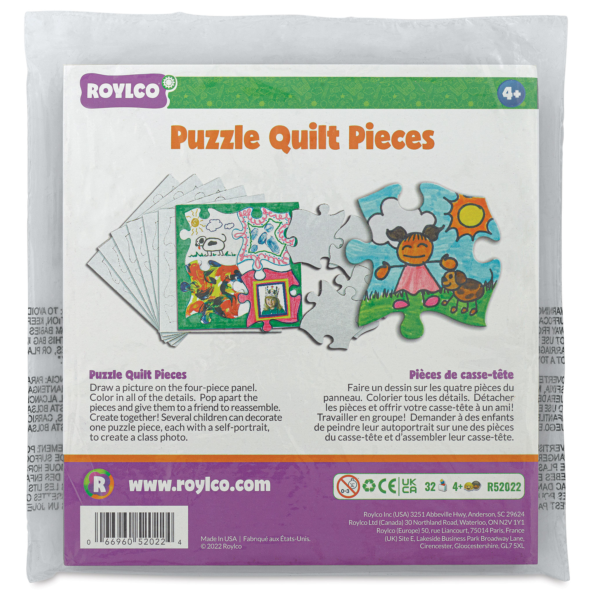 Roylco Blank Cardboard Puzzle Pieces