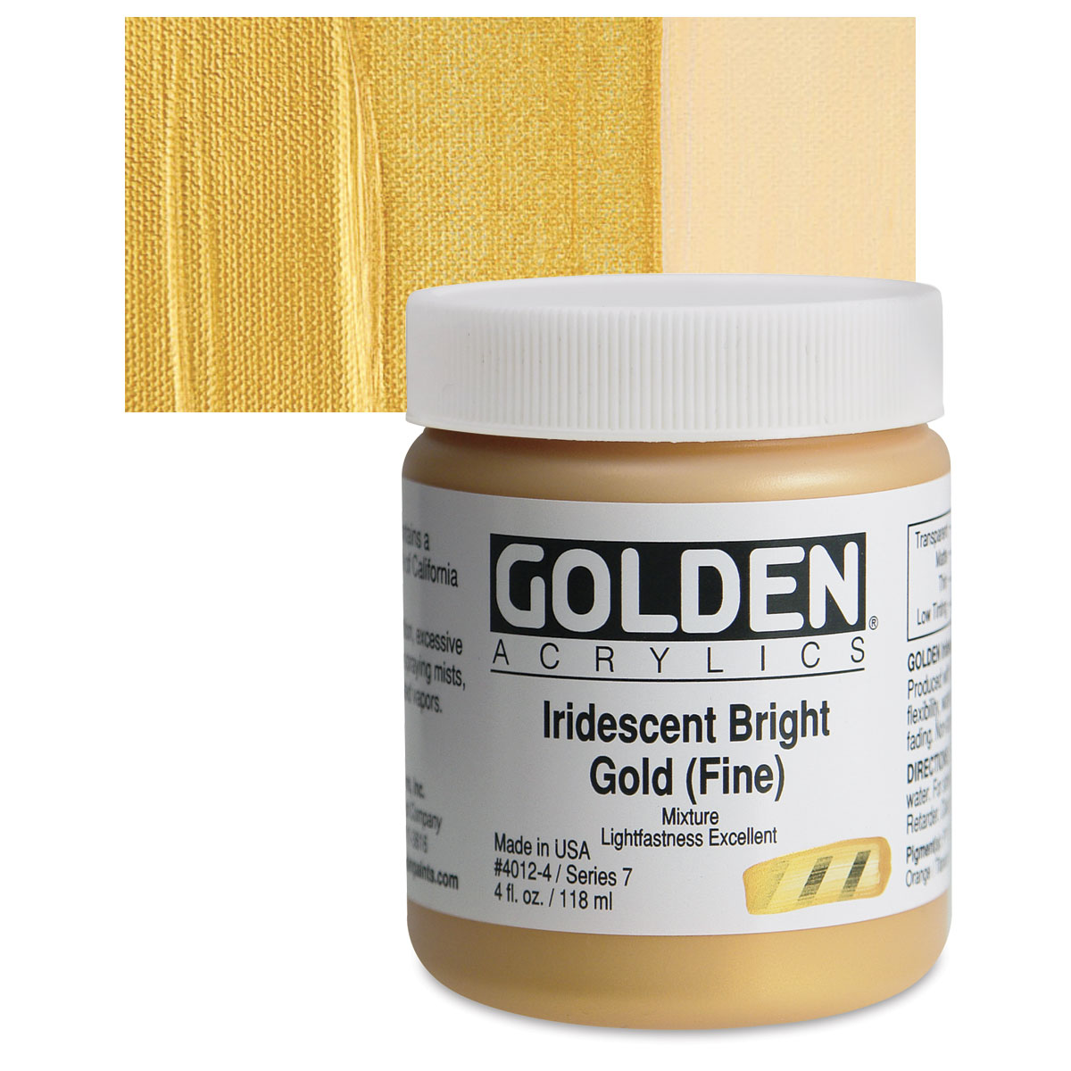 Golden Heavy Body Acrylic Iridescent Silver (Fine) 8 oz