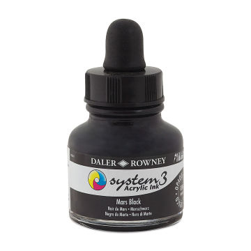 Daler-Rowney System3 Acrylic Ink - Mars Black, 1 oz