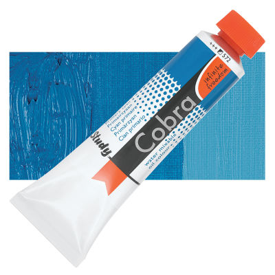 Royal Talens Cobra Study Water Mixable Oil Colors - Primary Cyan, 40 ml tube
