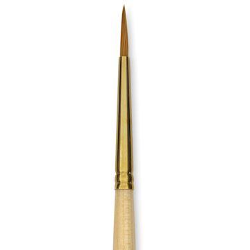 Open in modal - Silver Brush Silver Kolinsky Red Sable Brush - Short Handle, Round, Size 2, close-up
