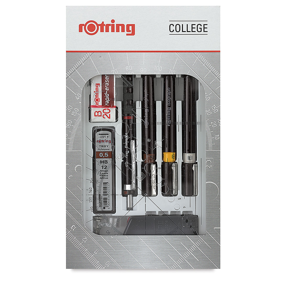 3 Pen College Set - Technical Drawing Pens 0.25-0.50 mm Rotring Isograph 