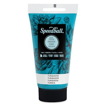 Open in modal - Speedball Water-Soluble Block Printing Ink - Turquoise, 2.5 oz