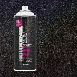 Montana Hologram Glitter Effect Spray - 11 oz (Spray can with swatch)