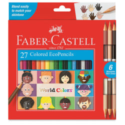 Faber Castell World Colors EcoPencil Colored Pencil Sets - Front of package of 27