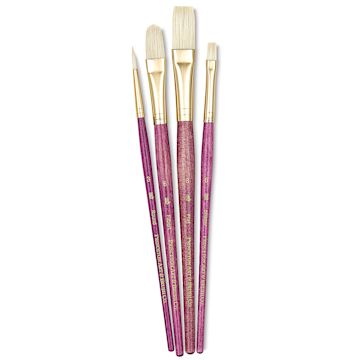 Open in modal - Princeton Real Value Brush Set - 9183, Bristle, Short Handle, Set of 4