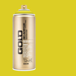 Montana Gold Acrylic Professional Spray Paint - Banana Joe, 400 ml (Spray can with color swatch)