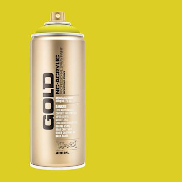 Open in modal - Montana Gold Acrylic Professional Spray Paint - Banana Joe, 400 ml (Spray can with color swatch)