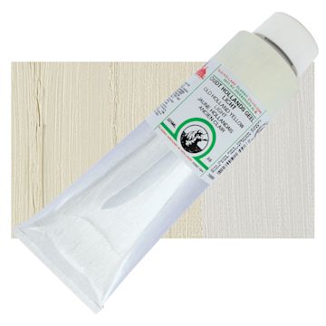 Open in modal - Old Holland Classic Oil Color - Old Holland Yellow Light, 225 ml tube and swatch