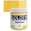 Golden Heavy Body Artist Acrylics - Yellow 8 oz Jar