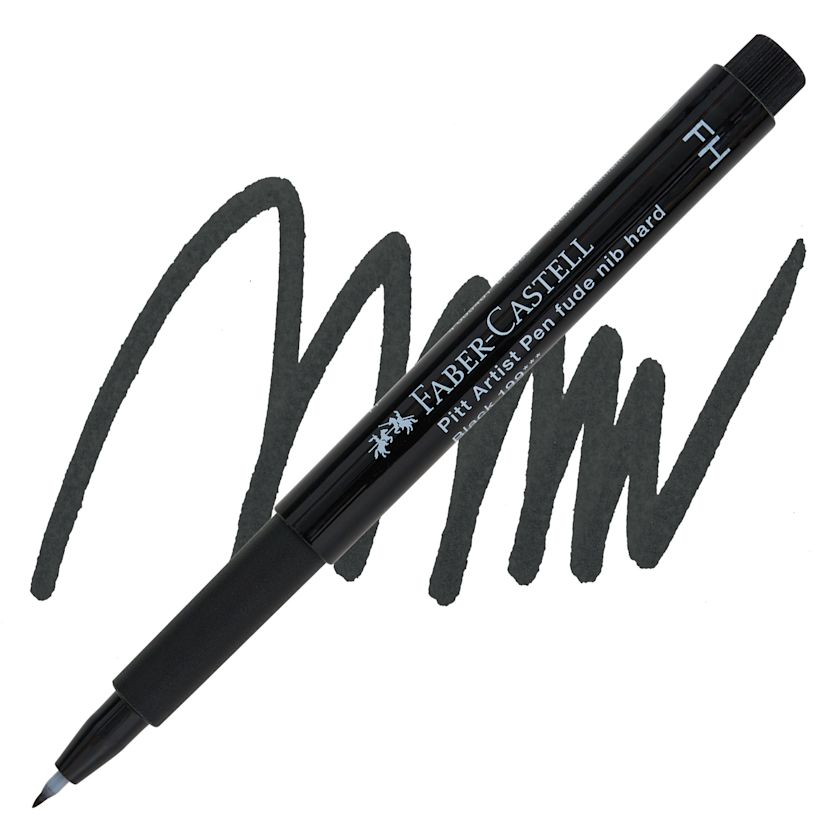 FaberCastell Pitt Artist Pen Black, Fude, Hard Brush Tip BLICK Art