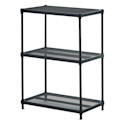 Design Ideas MeshWorks Shelving Units - Black, 3-Tier