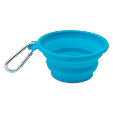 Open in modal - Silver Brush Collapsible Round Water Bowl - Teal