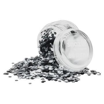 Snazaroo Face & Body Bio Glitter - Silver, Chunky, 3 g (Glitter spilling out of jar)