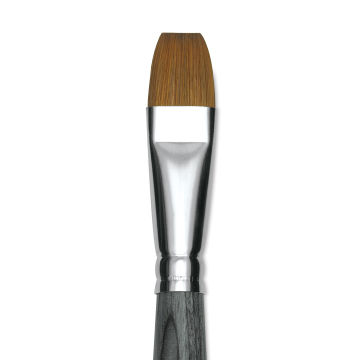 Da Vinci Colineo Synthetic Kolinsky Sable Brush - Flat, Size 16, Short Handle (close-up)