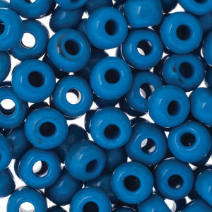 John Bead Czech Seed Beads - Medium Blue, Opaque, 32/0, 19 g