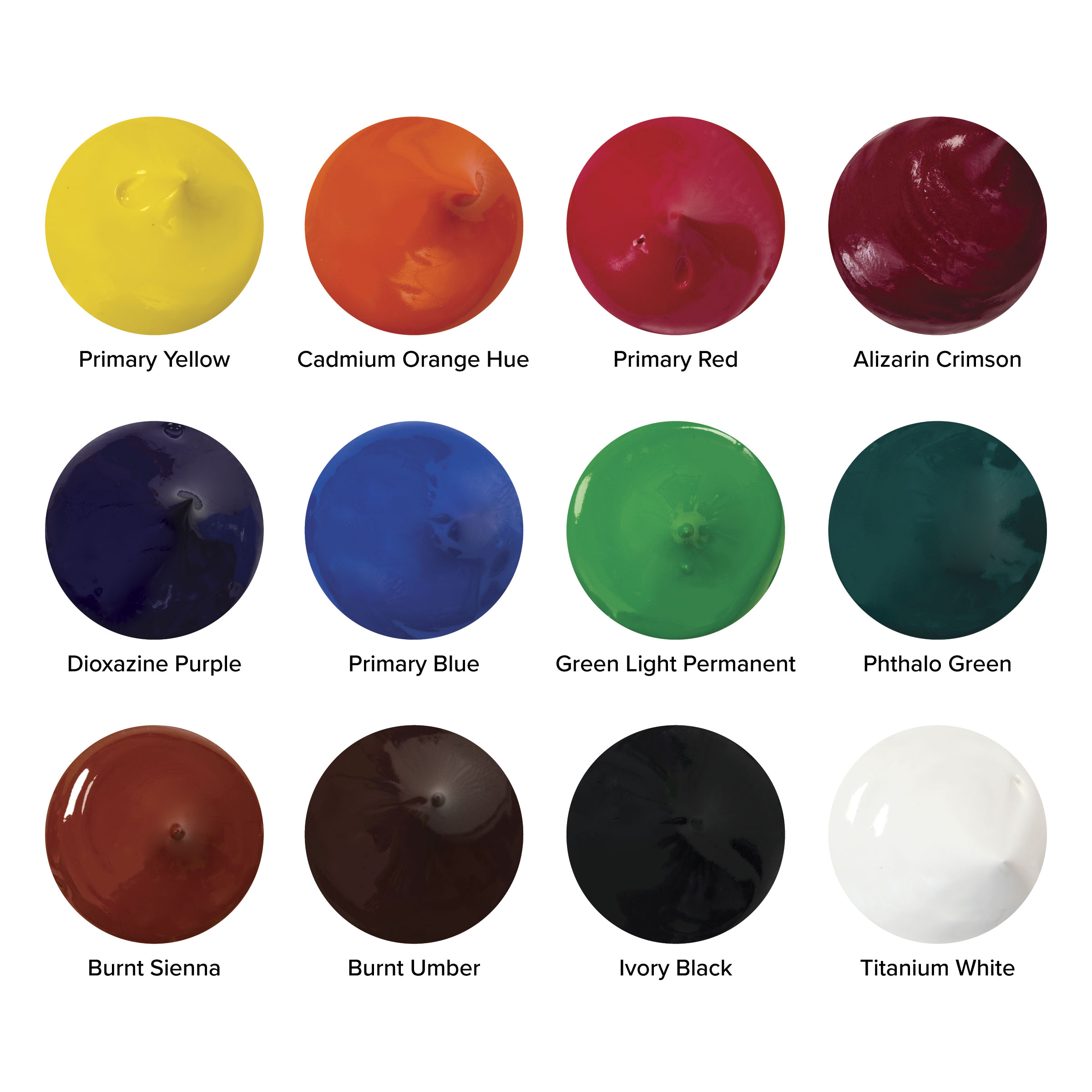 Blick Studio Acrylics - Set of 12 colors, 21 ml tubes | BLICK Art