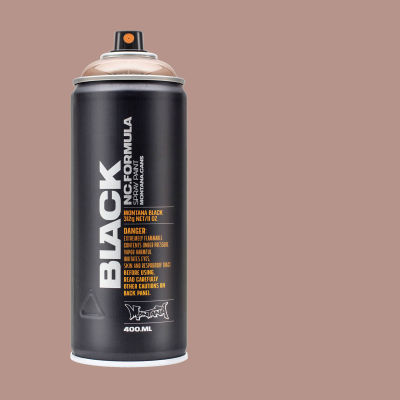 Montana Black Spray Paint - Copperchrome, 400 ml can with swatch
