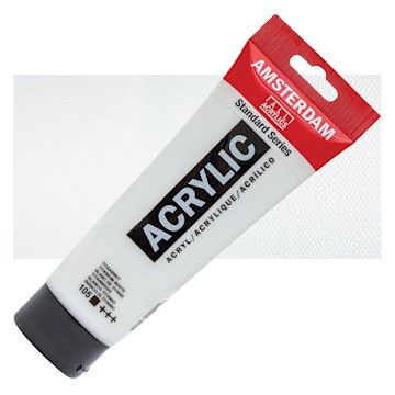 Open in modal - Amsterdam Standard Series Acrylic Paint - Titanium White, 250 ml Tube and swatch