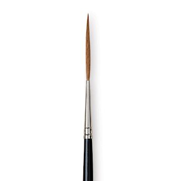 Open in modal - Da Vinci Kolinsky Red Sable Brush - Extra Long Pointed Liner, Long Handle, Size 4 close up