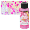 DecoArt Love, Color Neon Confetti Glitter Acrylic Paint - Pink is My Passion, 2 oz