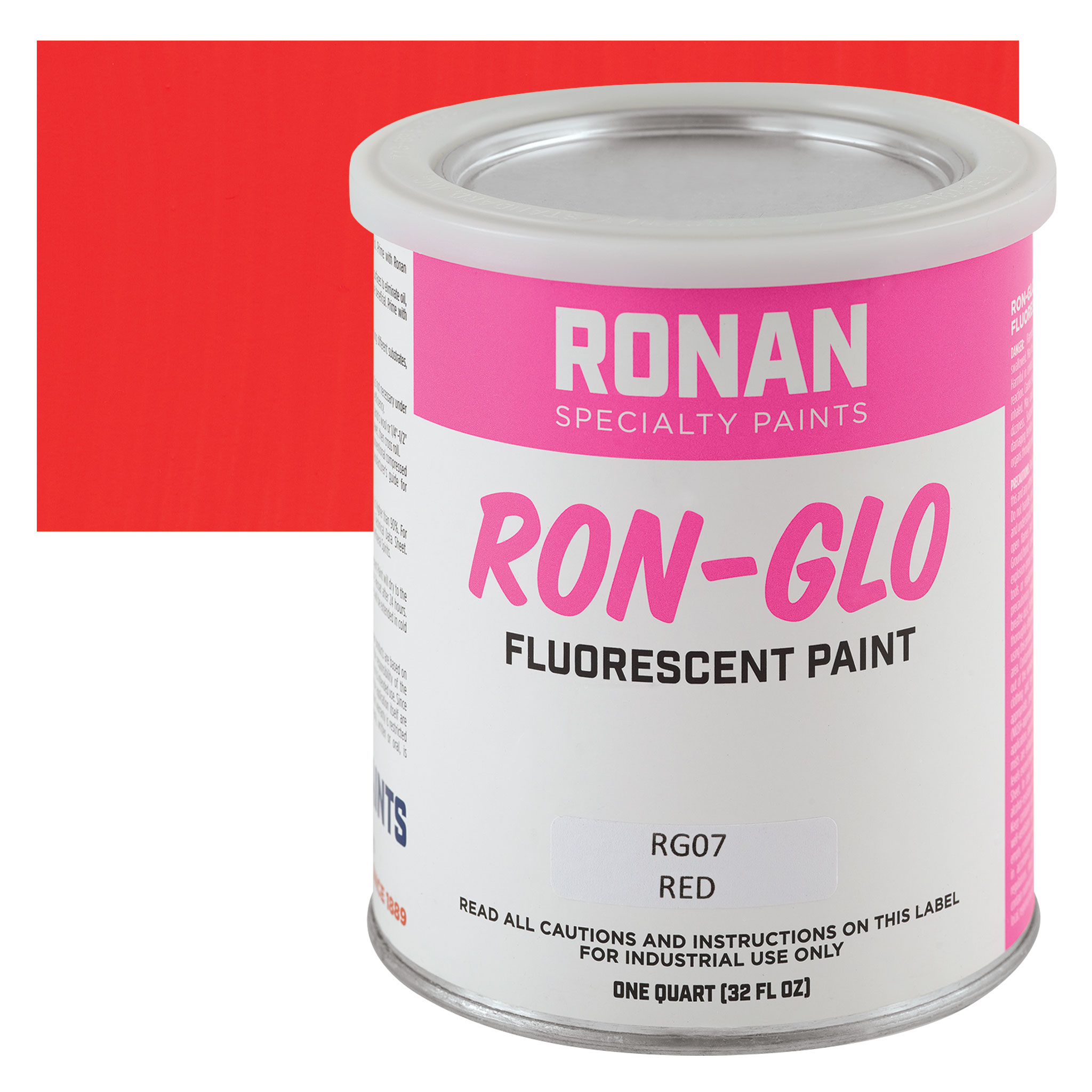 Ronan RON-GLO Fluorescent Paint - Red, Quart