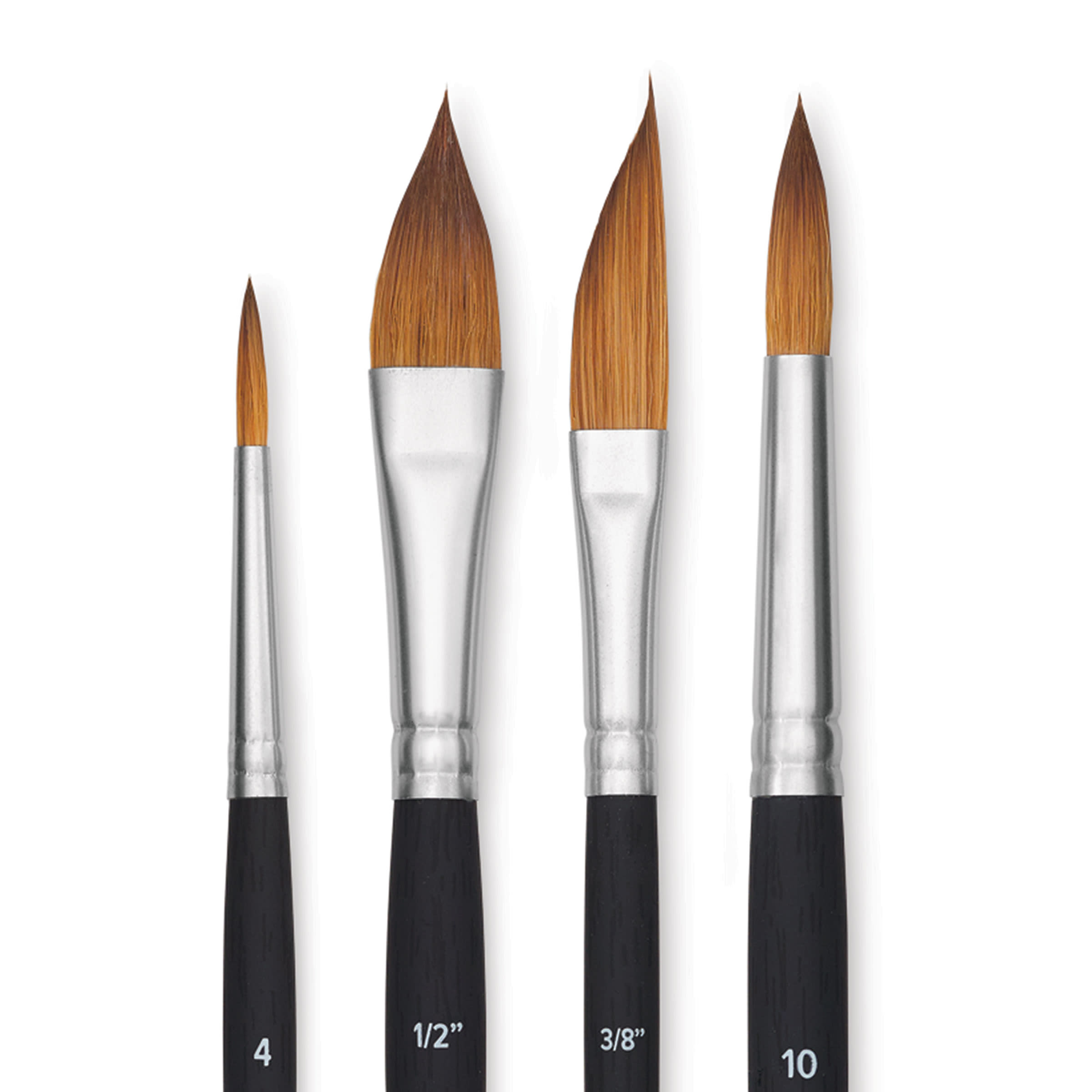 Princeton Aqua Elite Series 4850 Brushes - Blick Exclusive Set of 4, close up