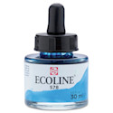 Ecoline Liquid Watercolor with Dropper - Sky Blue Cyan, jar