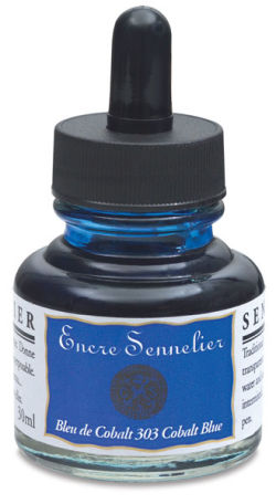 Sennelier Shellac Ink - 30 ml, Cobalt Blue