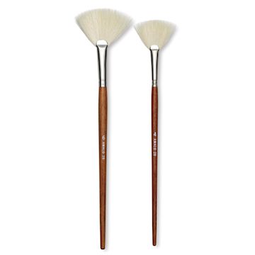 Open in modal - Amaco Fitch Glaze Fan Brushes, laid out