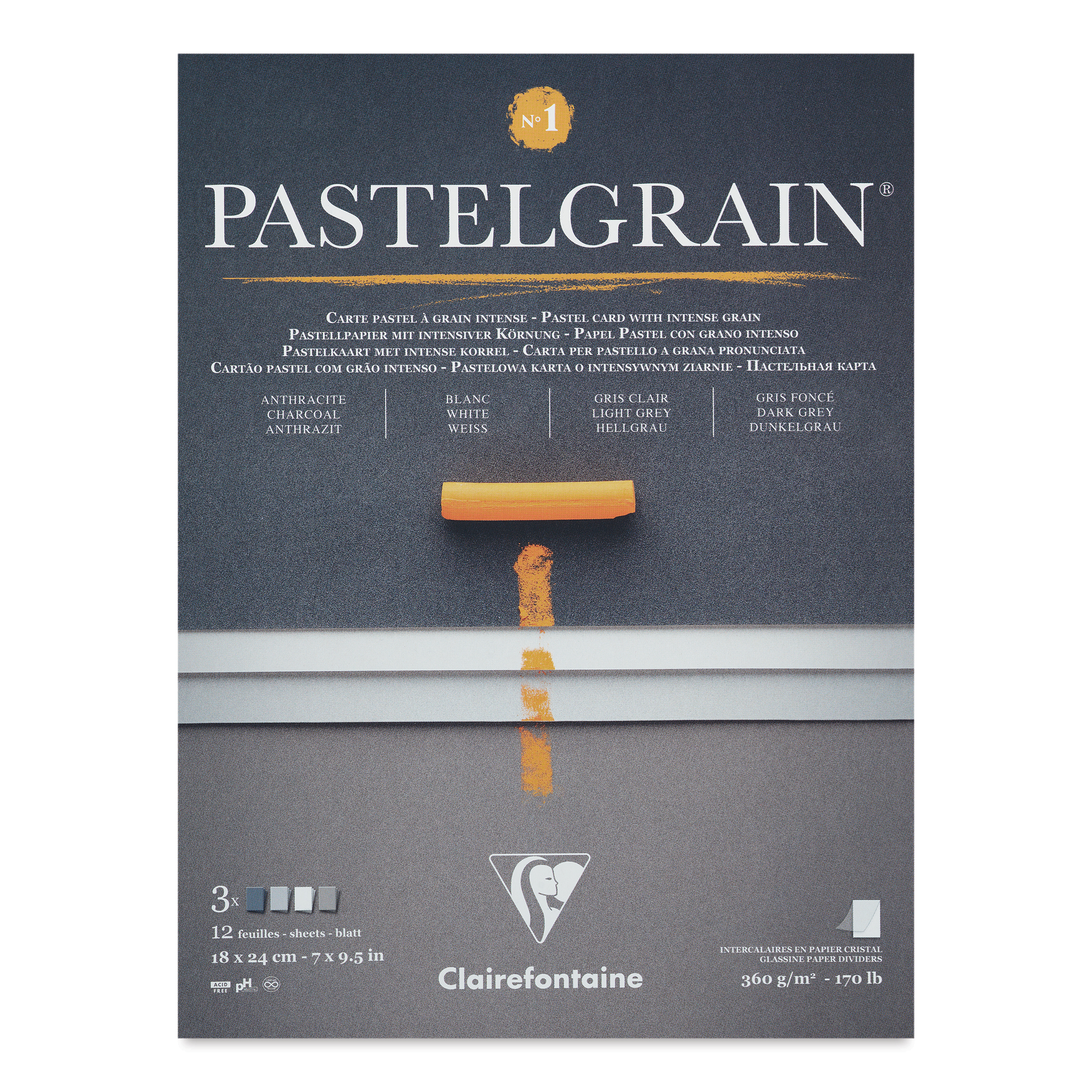 Clairefontaine Pastelmat Sheet - 19-1/2" X 27-1/2", White, Single Sheet