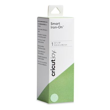 Open in modal - Cricut Joy Smart Iron-On - Glitter Fluorescent Green, 5-1/2" x 19", Roll (In packaging)