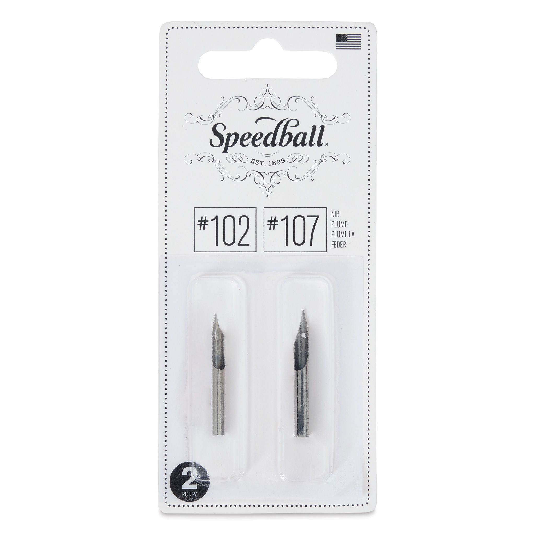 Speedball Hunt 107 Hawk Quill Dip Pen Nib - Pack of 2