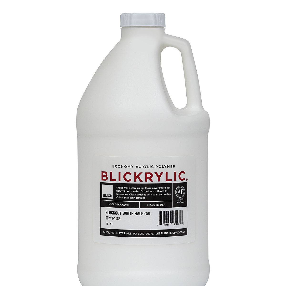 Blickrylic Student Acrylics - Primary Colors, Set of 6, 2 oz Bottles