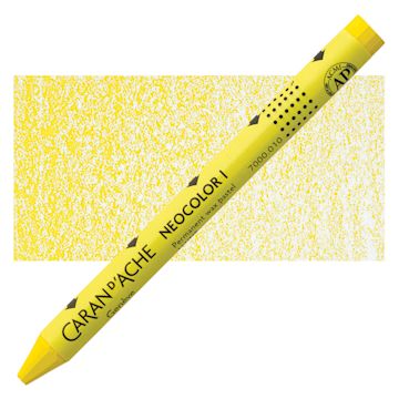 Open in modal - Caran d'Ache Neocolor I Wax Pastel - Yellow pastel and swatch