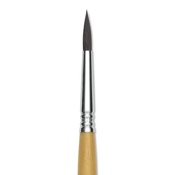 Open in modal - Escoda Squirrel Hair Ceramic Brush - Round Pointed, Size 6 (Close-up of brush)