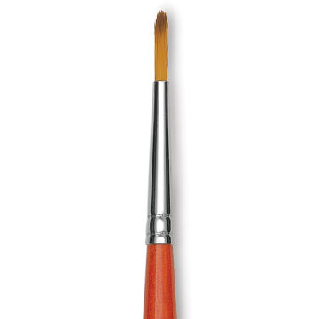 Raphael Golden Kaerell Brush - Round, Long Handle, Size 8, close-up