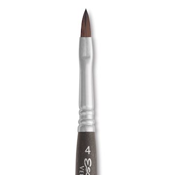 Open in modal - Escoda Versatil Travel Brush - Filbert, Short Handle, Size 4, close-up