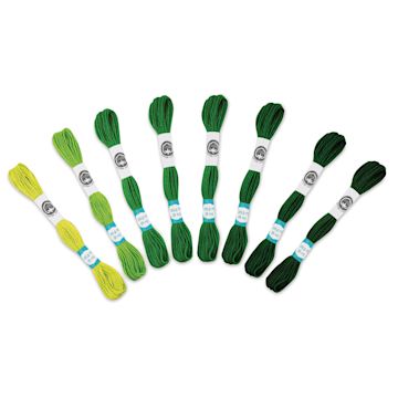 Open in modal - Needle Crafters Embroidery Floss Packs - Go Green (Out of packaging)