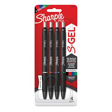 Open in modal - Sharpie S-Gel Pens - Assorted Colors, Set of 4, 0.7 mm, front of the packaging