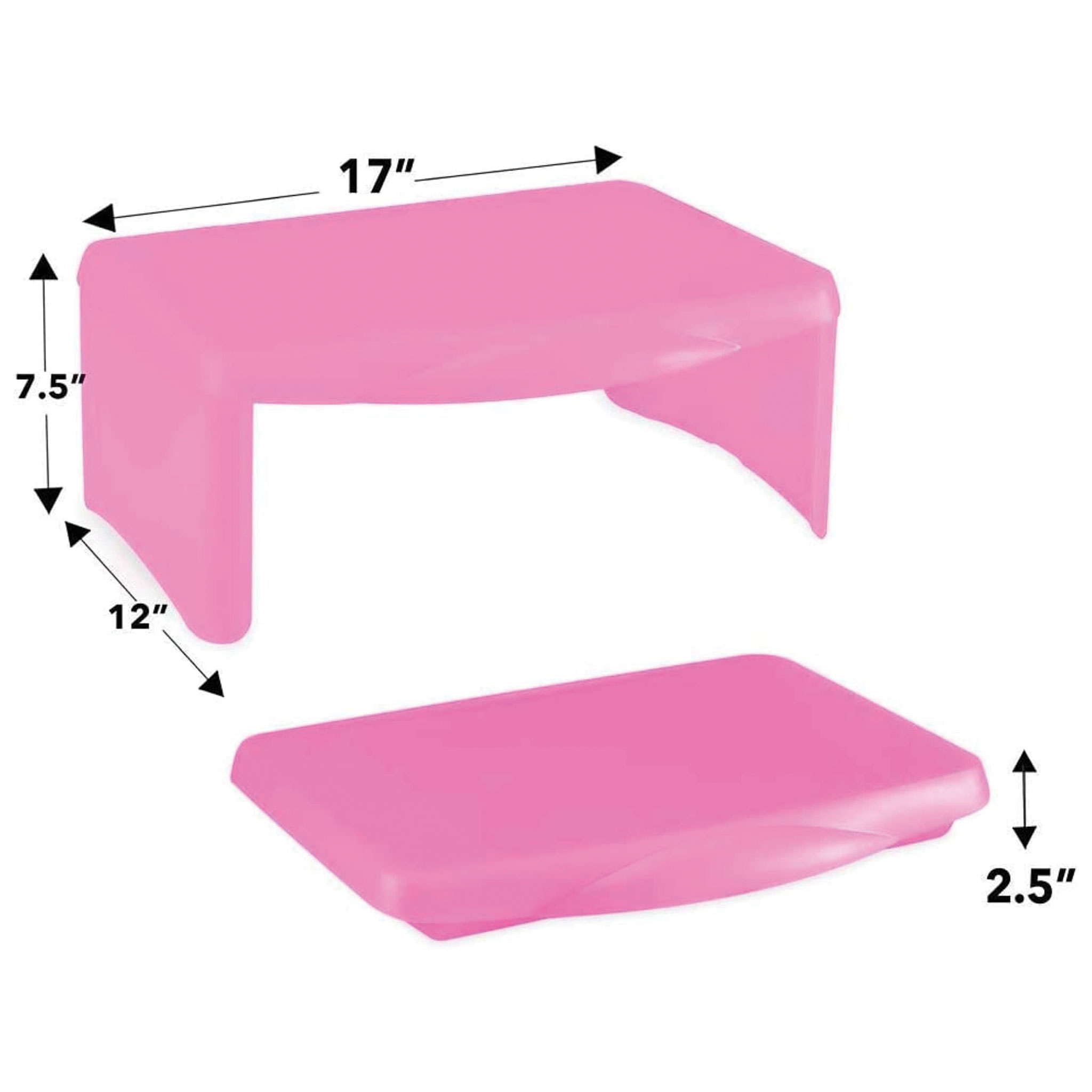 HearthSong Portable Folding Lap Desk with Storage Activity Tray - Pink