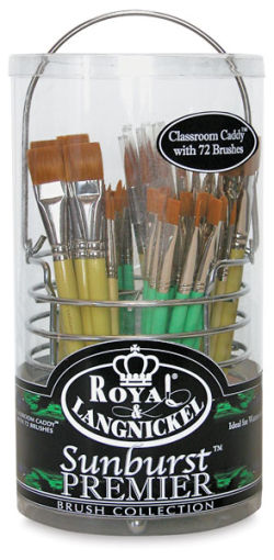 Royal Langnickel Sunburst Classroom Caddie - Rounds and Flats, Set of 72