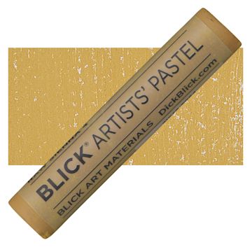 Open in modal - Blick Artists' Soft Pastel - Raw Sienna 4 pastel and swatch