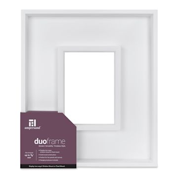 Open in modal - Ampersand DuoFrame - White, 5" x 7"