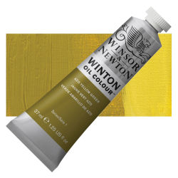 Winsor & Newton Winton Oil Color - Azo Yellow Green, 37 ml, Tube with Swatch