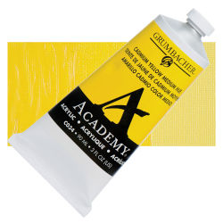 Grumbacher Academy Acrylics - Cadmium Yellow Medium Hue, 90 ml tube