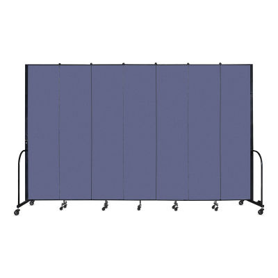 Screenflex Portable Room Dividers - 8 ft, Bright Blue, 7 Panel