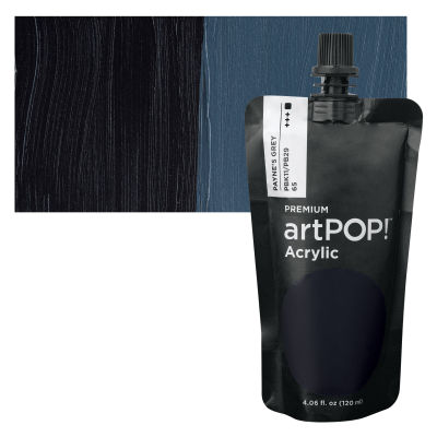 artPOP! Heavy Body Acrylic Paint - Payne's Grey, 120 ml Pouch with swatch